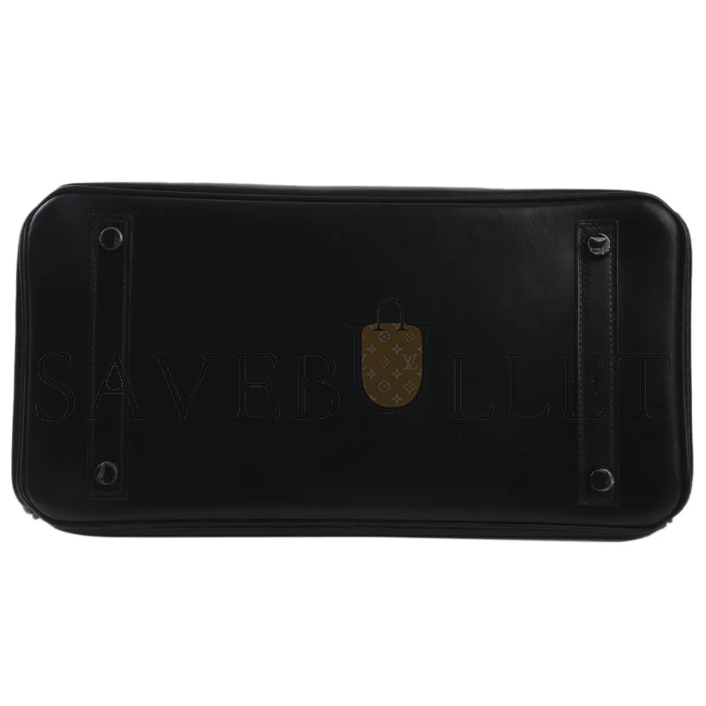 H**mes birkin 30 box leather black black buckle bag h079201ca89 (30*23*15cm)